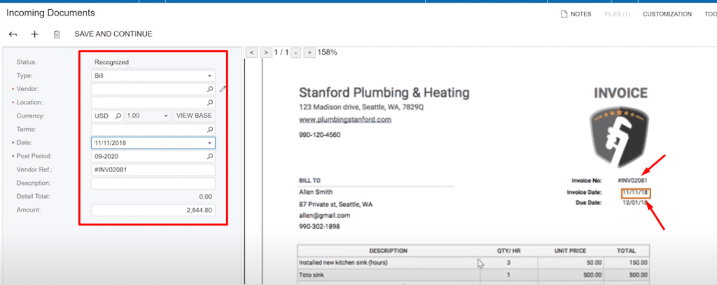 Artificial Intelligence Capabilities to Read File Contents - Acumatica Cloud ERP