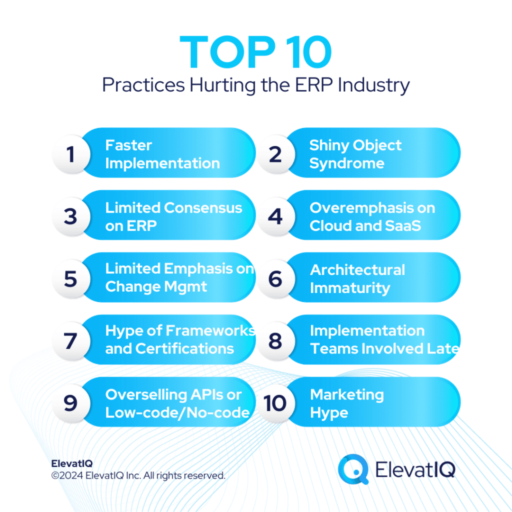 Top 10 Practices Hurting the ERP Industry