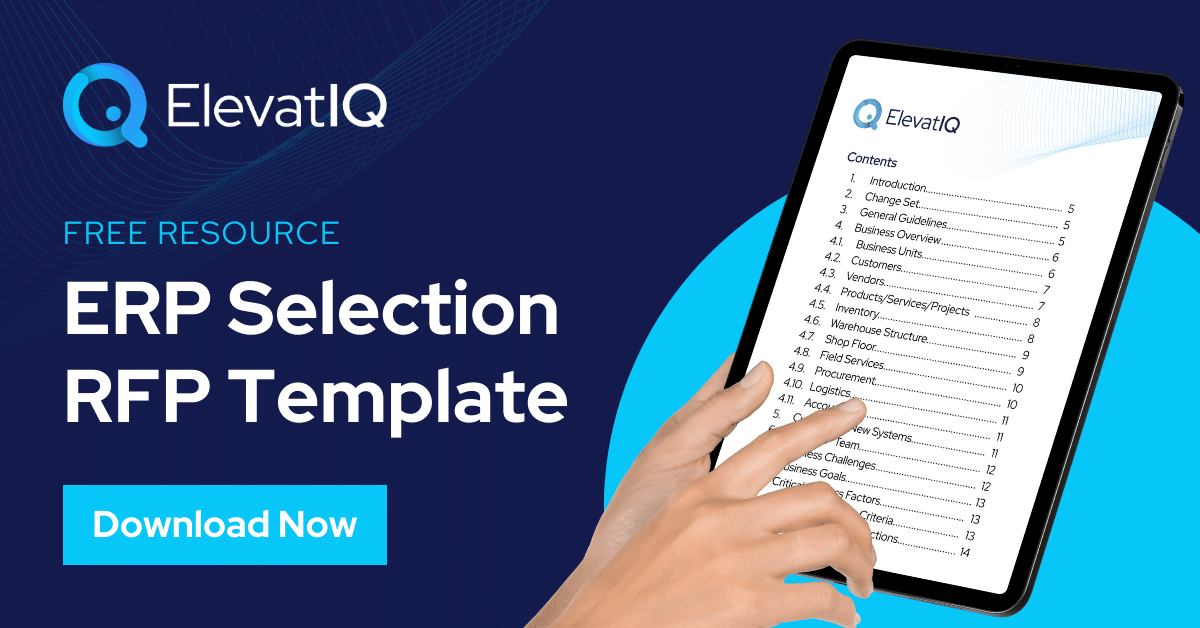 ERP Selection RFP Template