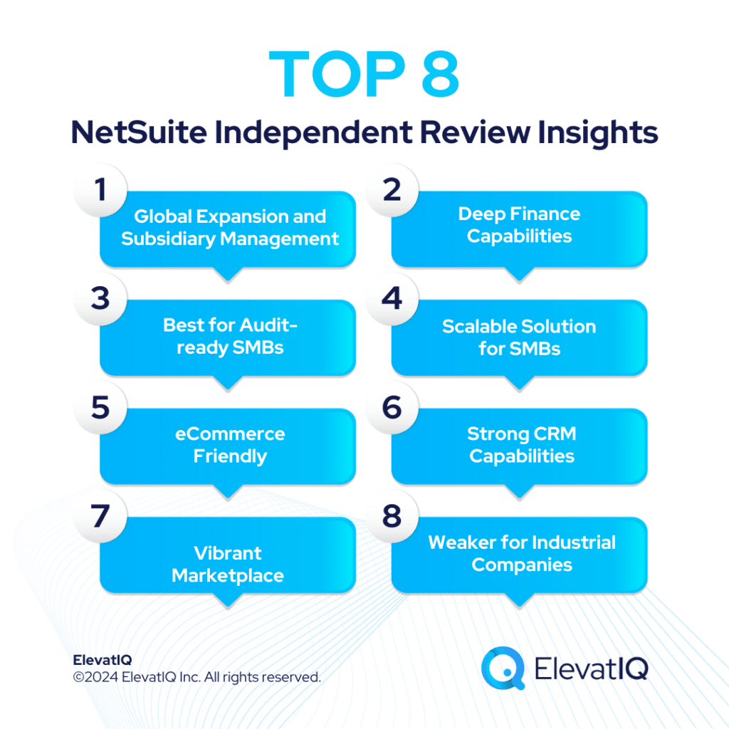 Top 8 NetSuite Independent Review Insights