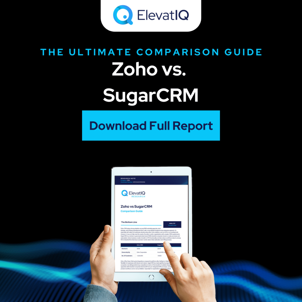 Zoho vs SugarCRM