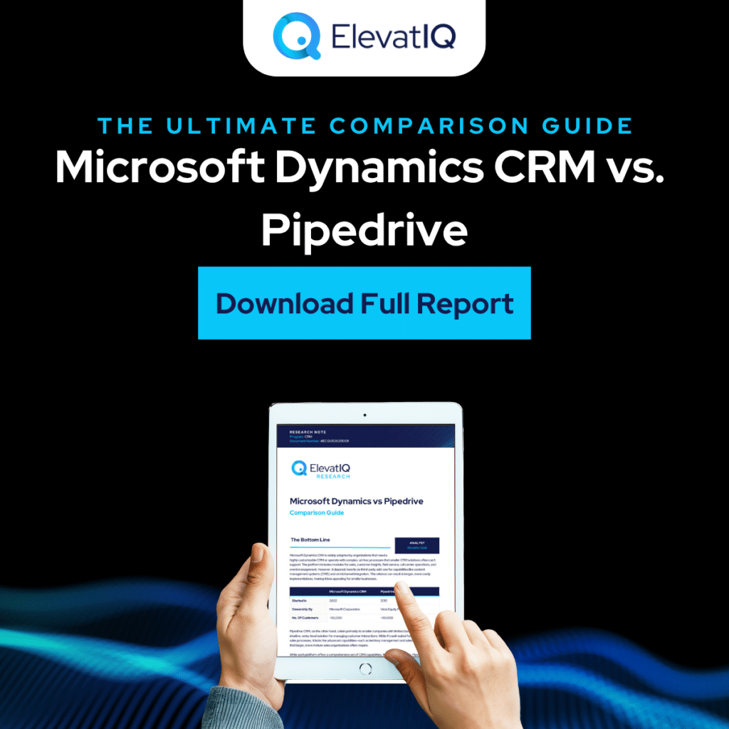 Microsoft Dynamics CRM vs Pipedrive
