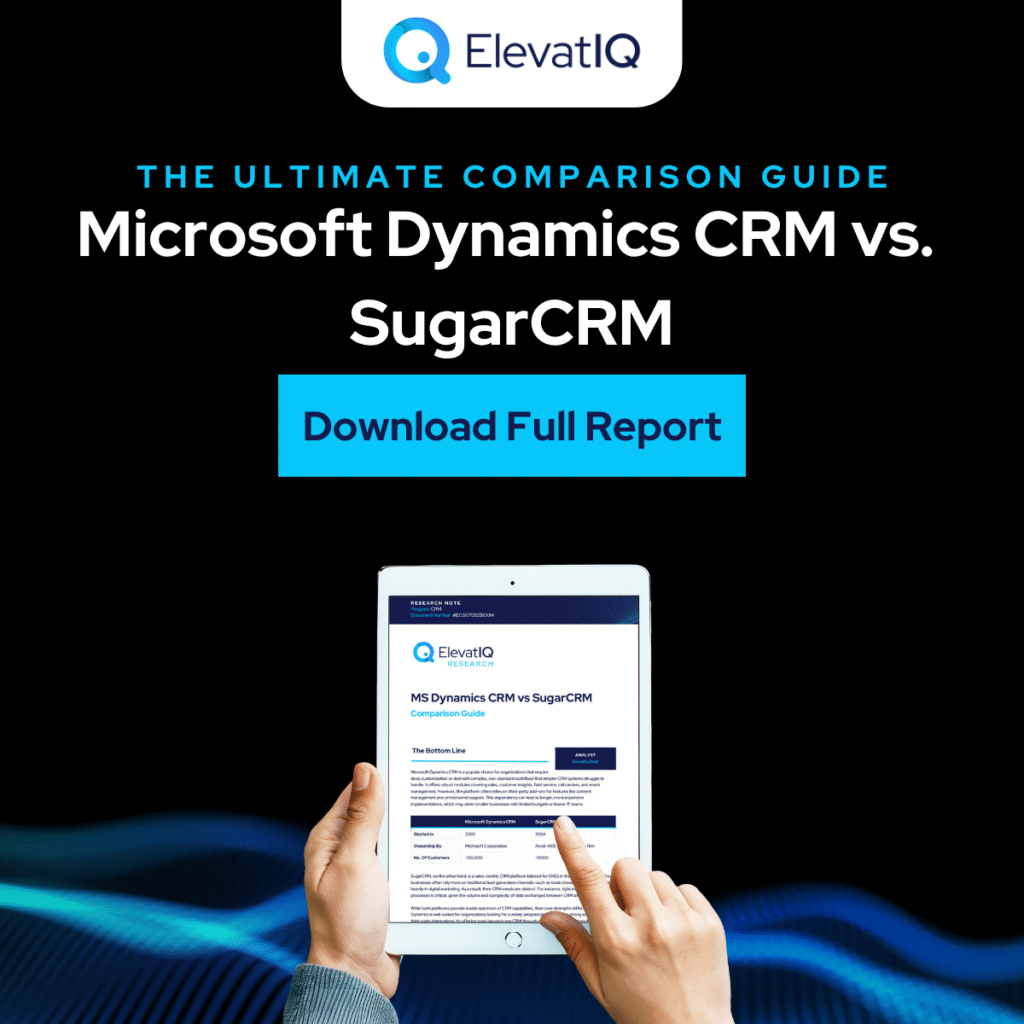 LinkedIn - Microsoft Dynamics CRM vs SugarCRM