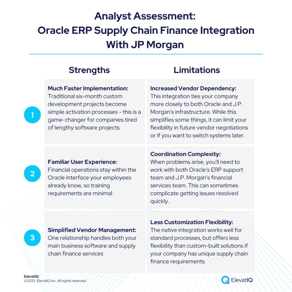 Oracle ERP Supply Chain Finance Integration with JP Morgan