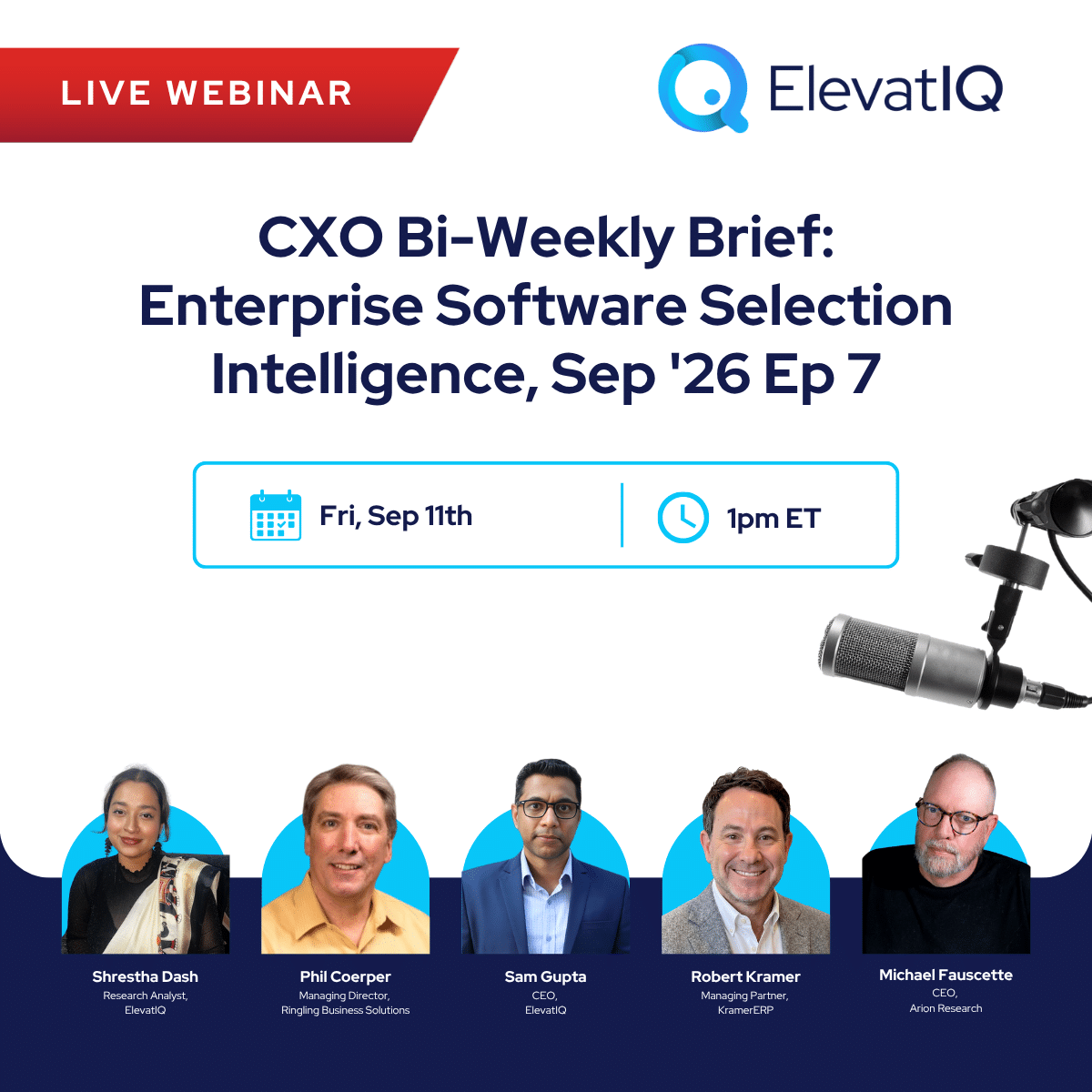 CXO Bi-Weekly Brief Sep '26 Ep 7 - WP - 5 Speakers